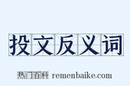 投文反义词是什么意思的图片